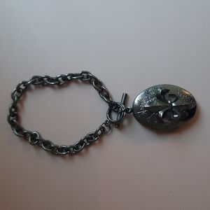 Fleur de lis locket bracelet